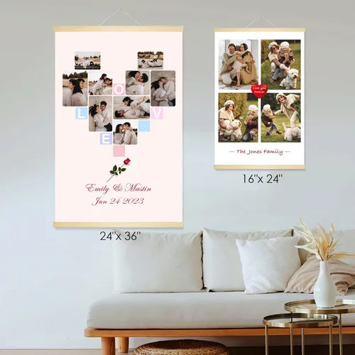 Miniatura 6 de Lienzo impreso personalizado, póster personalizado con tus fotos, carteles personalizados con marcos magnéticos