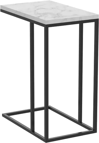 Safdie & Co. Mesa decorativa de metal negro en forma de C, multicolor