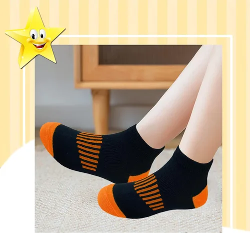 Miniatura 4 de JAMEGIO Calcetines de niño 18 pares de calcetines de corte bajo para niños, calcetines deportivos de media amortiguación, calcetines deportivos