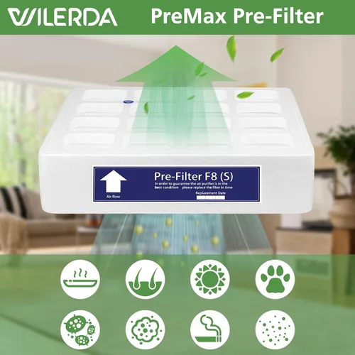 Miniatura 4 de Para PreMax Pre-filtro de repuesto compatible con IQAir HeathPro Series H13 True HEPA Filtro de repuesto de primera etapa