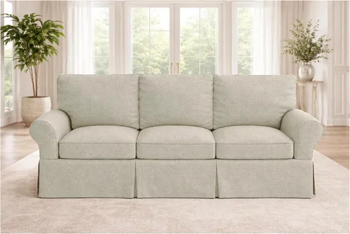 Miniatura 12 de La funda de sofá es de repuesto para sofá de 3 asientos. Se adapta a Pottery Barn PB Basic sofá de tres asientos (gris claro básico)