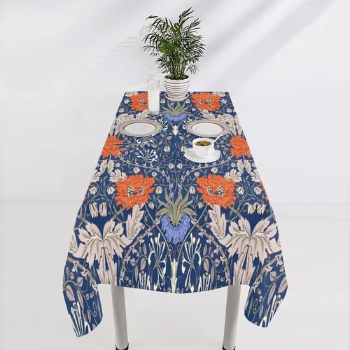Miniatura 26 de Mantel Floral Retro de Pájaros, Diseño Original Bohemio William Morris Estampado Cubierta de Mesa para Hogar Picnic Fiesta Comedor Cocina William