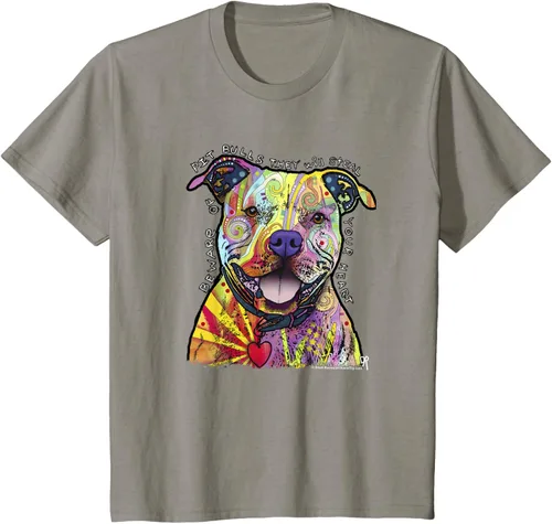 Miniatura 30 de Beware Of Pit Bulls, Dean Russo Pitbull Original - Camiseta para amantes de los perros, Negro