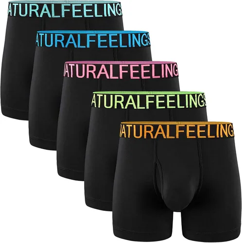 5Mayi - Paquete de ropa interior para hombre, calzoncillos tipo bóxer de algodón, longitud regular, tallas S, M, L, XL y XXL