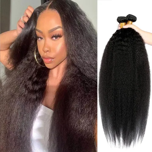 Miniatura 32 de Extensiones de cabello humano afro rizado 4B 4C Afro Kinky a granel de cabello humano virgen sin procesar para mujeres, negro natural, 8 pulgadas