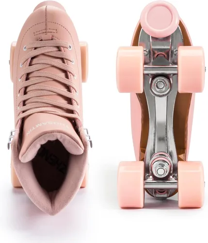 Miniatura 2 de Patines de ruedas para mujer/jóvenes con topes ajustables en altura, patines retro de cuatro ruedas para exteriores e interiores