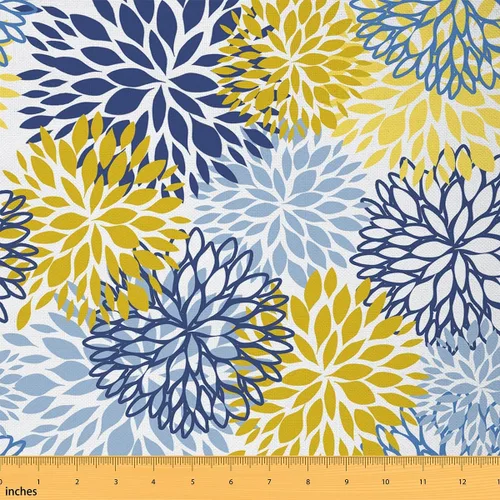 Tela de flores de The Yard estilo bohemio para tapicería para sillas sofá proyectos DIY patrones geométricos de empalme diseño decorativo Wws11522