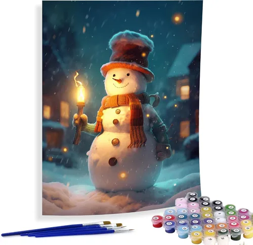 Miniatura 18 de Diymood Kits de pintura por números para adultos, esqueleto, pintura al óleo, pintura al óleo, pintura acrílica por números, kits para niños