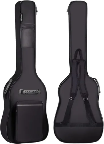 Miniatura 8 de GIGKOUKI Funda para guitarra acústica de 40 y 41 pulgadas, suave bolsa acolchada de 0.35 pulgadas, bolsa de guitarra impermeable clásica con lazo