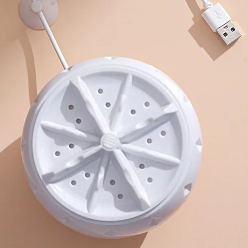 Miniatura 7 de Lavadora ultrasónica portátil – Lavadora compacta de bajo ruido enchufable, turbina automática portátil pequeña lavadora Lavadora pequeña