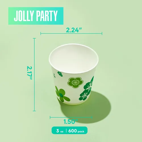 Miniatura 3 de Paquete de 600 vasos de papel, vasos de baño desechables de 3 onzas, vasos para enjuague bucal, vasos desechables en frío para fiestas, picnic