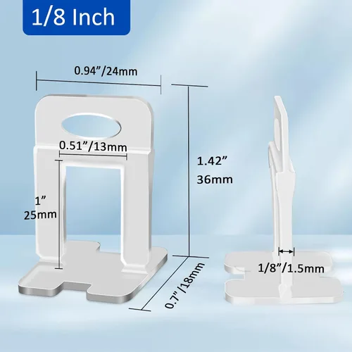 Miniatura 2 de DGSL Clips para sistema de nivelación de azulejos, 500 piezas de espaciadores niveladores de azulejos, sistema de nivelación de azulejos