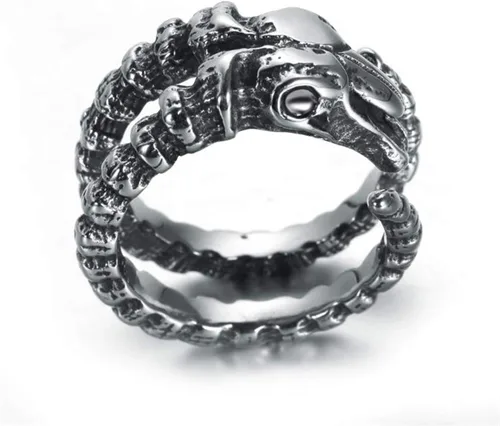 Miniatura 4 de Baphomet - Anillo de acero inoxidable para hombre, diseño de cabra y demonio, demonio, talla 8-13