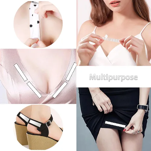 Miniatura 3 de Cinta de tela de vestir impermeable de doble cara adhesiva para el cuerpo secreto para el pecho tira de brasier de pecho segura cinta transparente