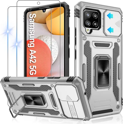Miniatura 30 de Gritup para Samsung Galaxy S22 Funda con protectores de pantalla HD de 2 paquetes y cubierta deslizante para la cámara, protección contra caídas