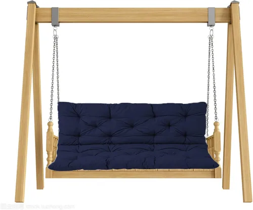 Miniatura 9 de Cojines de banco para interiores y exteriores, cojines de asiento de columpio de jardín de 2 o 3 asientos con respaldo, cojines de repuesto