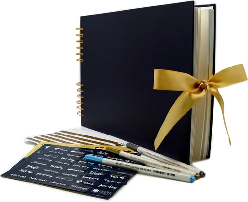 Miniatura 6 de dreamlify Kit de álbumes de recortes, álbum de fotos de 80 páginas, álbum de fotos para álbumes de recortes, libro de recuerdos de papel