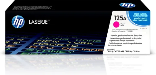 HP Cartucho de tóner magenta 125A | Funciona con HP Color LaserJet CM1312 MFP Series, HP Color LaserJet CP1215, CP1515, CP1518 Series | CB543A