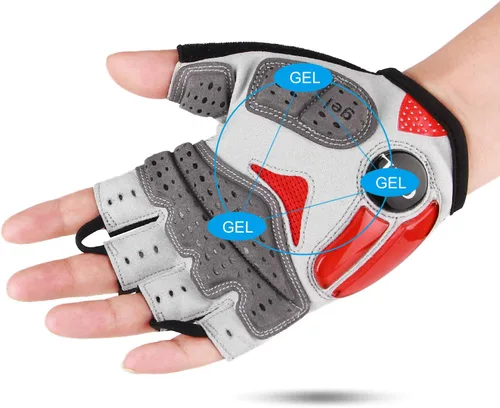 Miniatura 16 de CXWXC Guantes de ciclismo para hombres y mujeres – Guantes de ciclismo transpirables de gel para bicicleta de montaña – Guantes antideslizantes