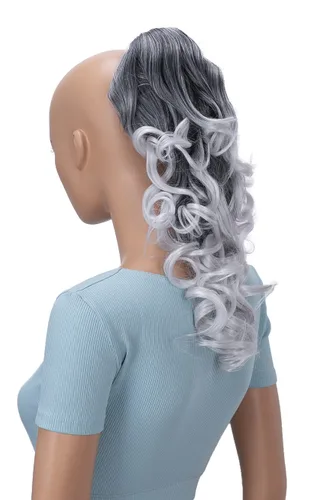 Miniatura 13 de CAISHA Extensión de clip de cola de caballo de 16 "voluminoso ondulado marrón ceniza H214