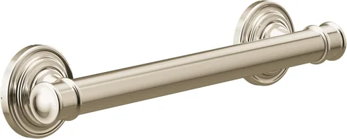 Moen YG6412NL - Barra de agarre tradicional de acero inoxidable de 12 pulgadas, níquel pulido