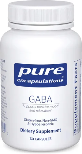 Pure Encapsulations GABA - Suplemento para apoyar la relajación y la moderación del estrés ocasional - con aminoácidos GABA Premium - 60 cápsulas