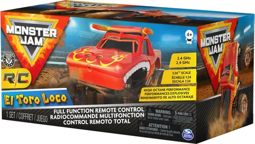 Miniatura 6 de Monster Jam, Camión monstruo oficial de El Toro Loco con control remoto para niños y niñas, escala 1:24, 2.4 GHz, juguetes para niños a partir de 4
