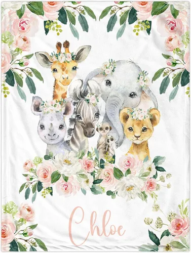 Miniatura 19 de Manta de bebé personalizada para niñas y niños, manta de bebé personalizada con nombre, mantas de regalo personalizadas súper suaves para niños