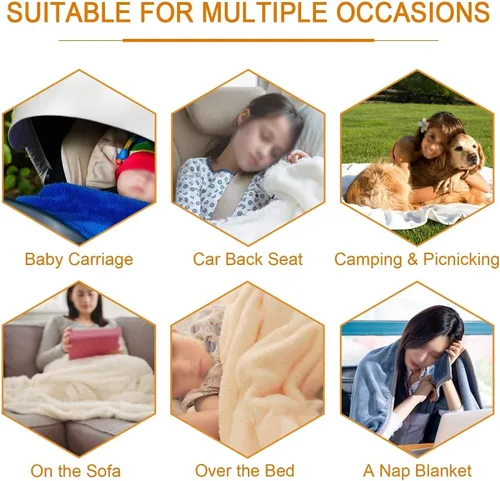 Miniatura 6 de Manta personalizada con diseño de astas, Little Man con texto y nombre, manta de forro polar súper suave para sofá, cama, 50 x 60 pulgadas