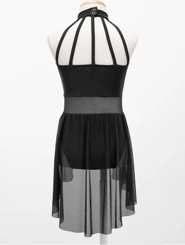 Miniatura 27 de Vestido de ballet lírico para niñas y niñas, sin mangas, encaje floral, leotardo contemporáneo, moderno disfraz de baile