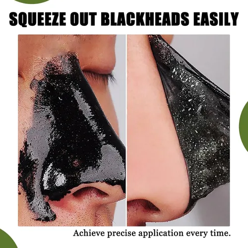 Miniatura 4 de Máscara removedor de puntos negros de carbón y 6 tiras de nariz para puntos negros, parches suaves para la nariz para cabezas negras, máscara facial