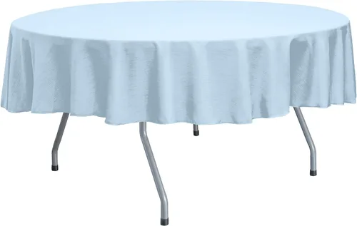Miniatura 6 de ULTIMATE TEXTILE Mantel redondo reversible Shantung Satin Majestic de 72 pulgadas, color verde salvia