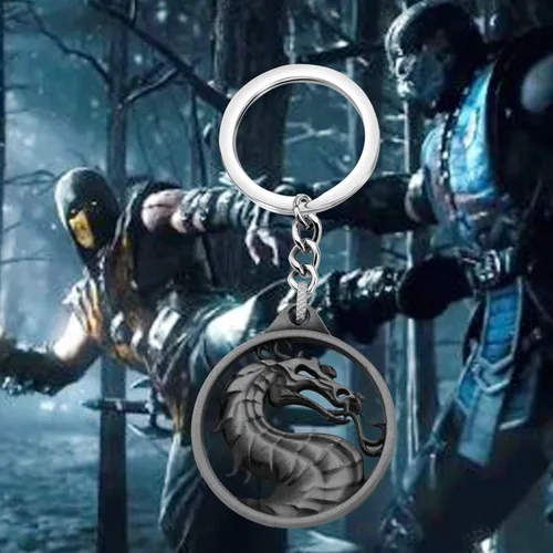 Miniatura 4 de FAADBUK Kombat - Joyas vintage con dijes de Kombat, regalo para amante de Kombat, collar y llavero para familiares y amigos, Metal, Acero inoxidable