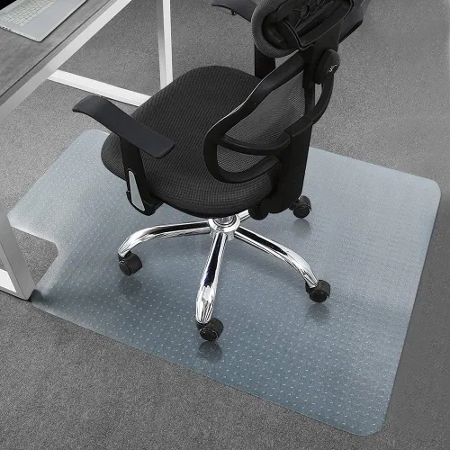 Tapete para silla de piso de pelo bajo para oficina y uso doméstico, grueso y resistente, transparente, para alfombras, tamaño 36 x 48 pulgadas con