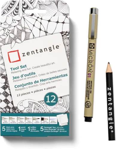Miniatura 11 de SAKURA Zentangle - Azulejos renacentistas, 3.5 pulgadas, color marrón