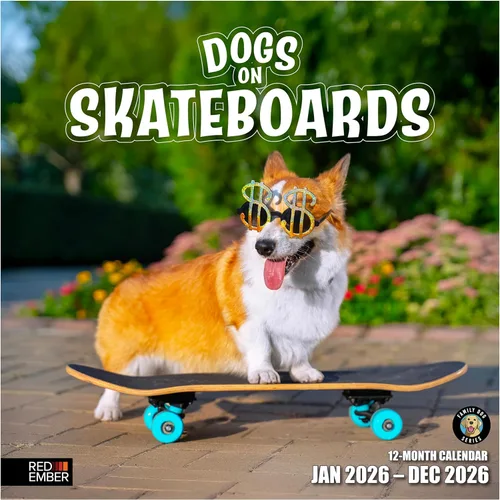 Miniatura 15 de RED EMBER Doggy Disasters 2026 - Calendario de pared de 12 meses, 12 x 24 pulgadas, abierto, papel grueso y resistente, para regalo, calendario 2026