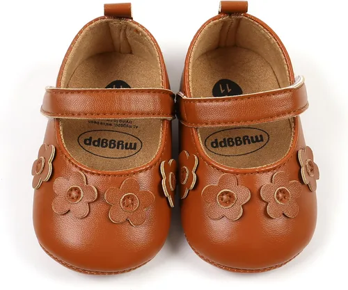 Miniatura 6 de Zapatos planos Mary Jane para bebés y niñas, mocasines de goma, suela suave, zapatos de vestir de princesa para niñas pequeñas