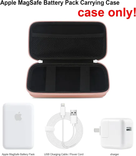 Miniatura 2 de Elonbo Estuche de transporte para Apple MagSafe Charger Battery Pack, bolsa organizadora de viaje dura para cargador magnético seguro para iPhone