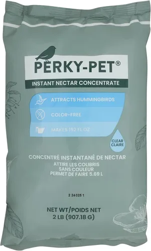 Miniatura 5 de Perky-Pet Concentrado instantáneo de néctar en polvo de colibrí, bolsa de 2 libras, 244SFB, hace 192 onzas de néctar líquido transparente