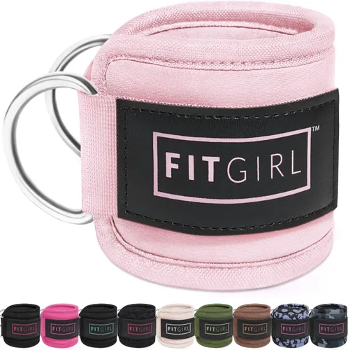 Miniatura 14 de FITGIRL Correa de tobillo para máquina de cable, acolchado de alta calidad y comodidad para máquinas de ejercicio con cable, accesorio de ejercicio
