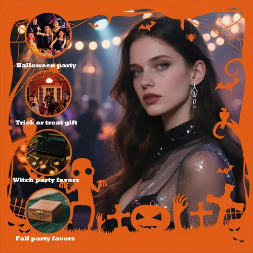 Miniatura 2 de Halloween Earrings For Women, Halloween Party Decorations Accessories