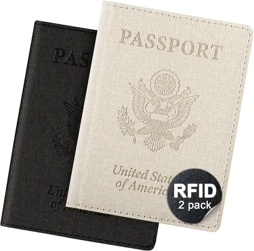 Miniatura 21 de Funda para pasaporte de vacunación, Azul 2PK
