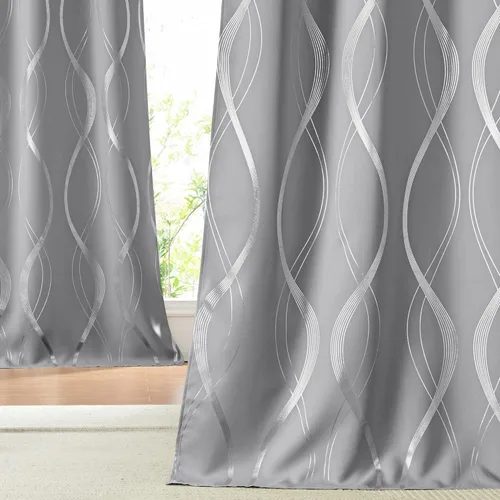 Miniatura 36 de NICETOWN Paneles de Cortinas Opacas para Dormitorio - Tratamiento de Ventanas con Aislamiento Térmico, Ojales Sólidos, Cortinas Opacas con Diseño