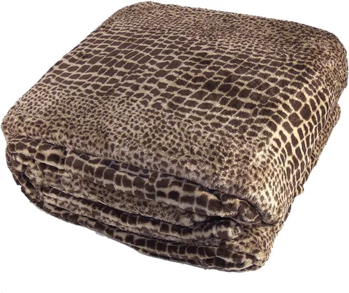 Home Soft Things Manta de cama estilo safari animal, azul, tamaño individual