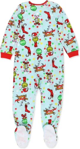 Miniatura 3 de The Grinch Dr. Seuss - Pijama de Navidad con pies para niños y niñas