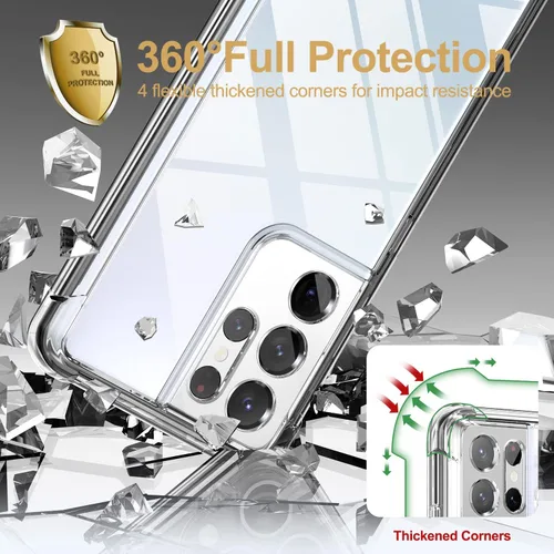Miniatura 7 de SURITCH Funda Ultra Clear para Samsung Galaxy S21 de 6.8 pulgadas (solo protector de pantalla), [protector de pantalla integrado] carcasa rígida