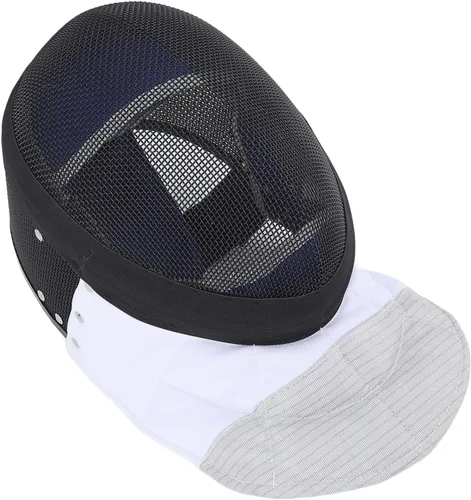 Miniatura 5 de Equipo protector de esgrima, forro impermeable, máscara de entrenamiento de esgrima, duradera, ligera, acabado antirreflejo, negro con babero grueso