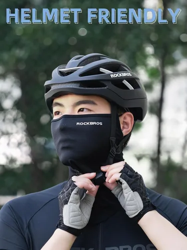 Miniatura 6 de ROCKBROS Polaina para el cuello, bufanda, bandanas, tubo, protección UV, UPF 50+, pasamontañas, pasamontañas, deportes al aire libre, para hombres