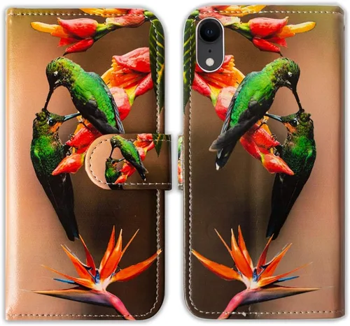 Miniatura 9 de Bcov Funda para iPhone XR, funda de piel con tapa y función atril para iPhone XR