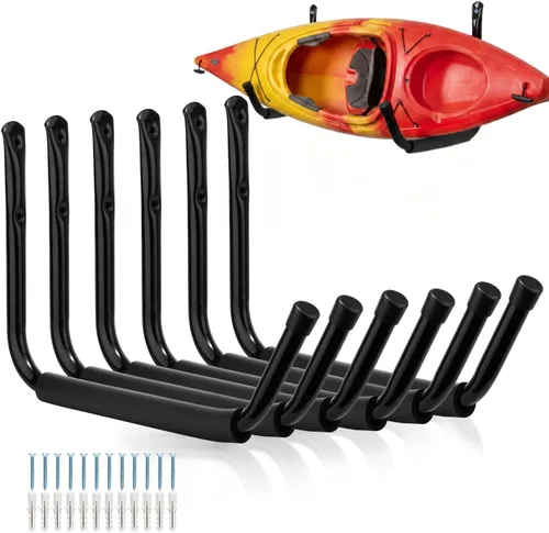 Miniatura 12 de Gancho gigante de almacenamiento de garaje resistente, estante colgante de pared de 13 pulgadas para tabla de surf, escalera